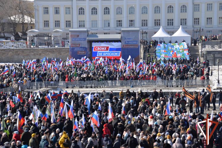 Росгвардия на Урале обеспечила безопасность мероприятий акции «крымская весна»