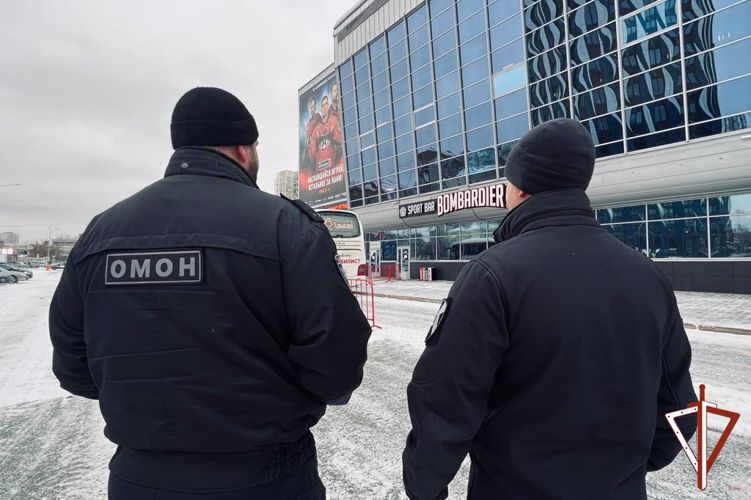 Росгвардейцы обеспечили правопорядок и безопасность хоккейного матча континентальной лиги