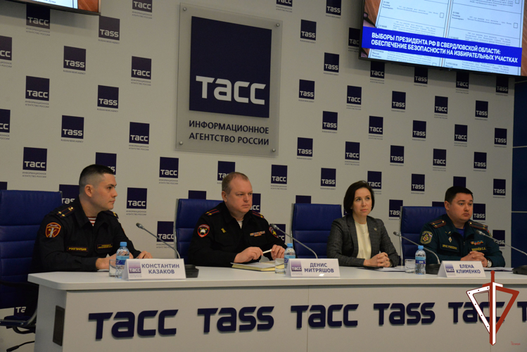 Представитель Росгвардии принял участие в пресс-конференции, посвященной выборам Президента Российской Федерации