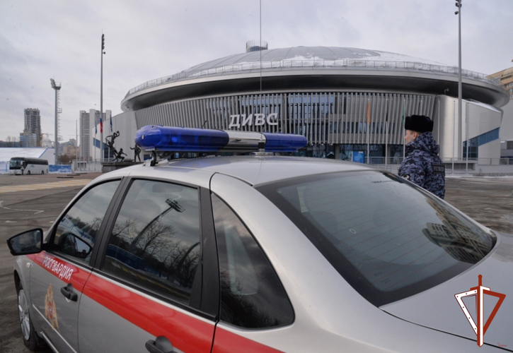 В Екатеринбурге Росгвардия обеспечила охрану порядка на матче чемпионата России по баскетболу