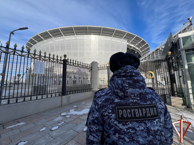В Екатеринбурге Росгвардия обеспечила охрану порядка на матче Кубка России по футболу